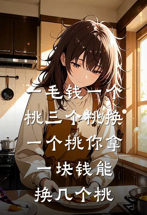 一毛钱一个桃三个桃换一个桃你拿一块钱能换几个桃