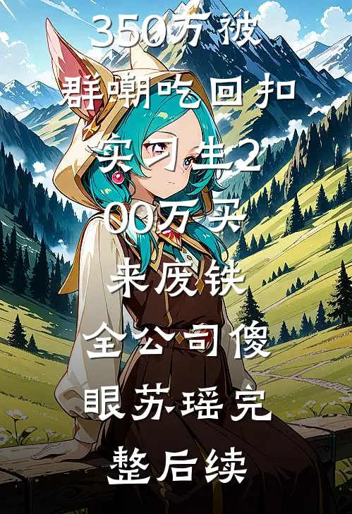 350万被群嘲吃回扣，实习生200万买来废铁，全公司傻眼苏瑶完整后续