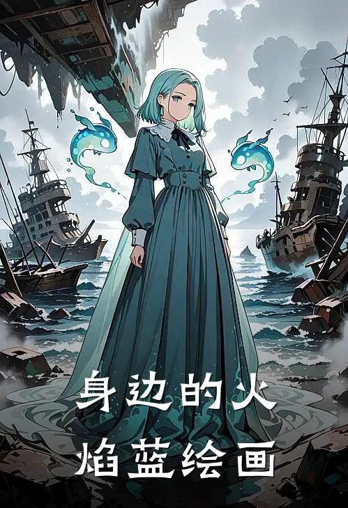 身边的火焰蓝绘画