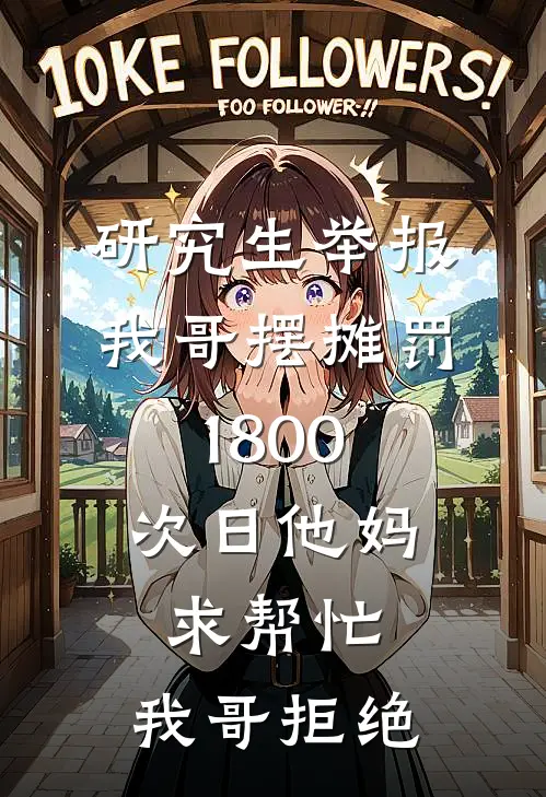 研究生举报我哥摆摊罚1800，次日他妈求帮忙，我哥拒绝