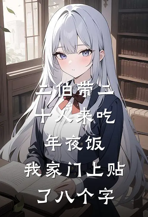 二伯带二十人来吃年夜饭，我家门上贴了八个字