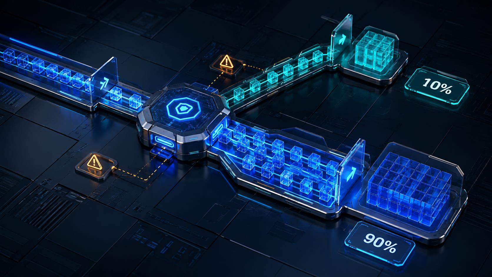 API中转小流量切分 3D 科技渲染