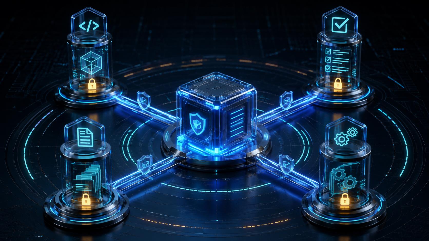API中转站角色权限隔离 3D 科技渲染
